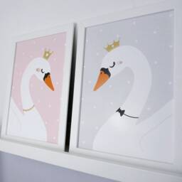Swan Nursery - Poster Princess A4 Girl Pink - thumbnail 2