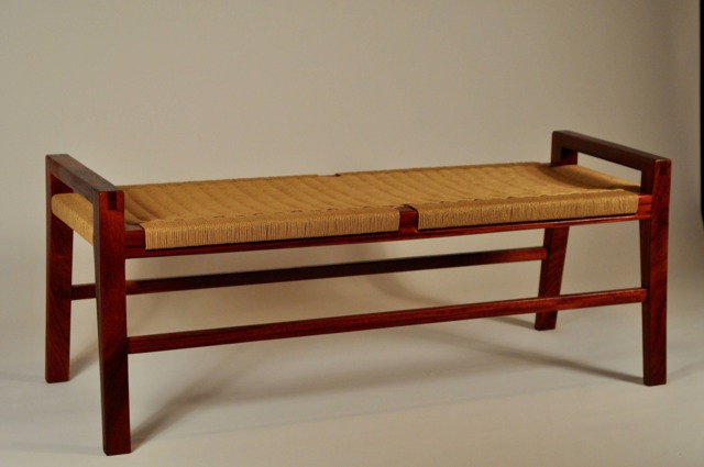 Danish Cord- Scandinavian Modern Wood Bench - Mid Century Modern - image 1