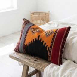Kilim Pillow Cover, 90 Years Old Kilim, Vintage Cushion - thumbnail 2