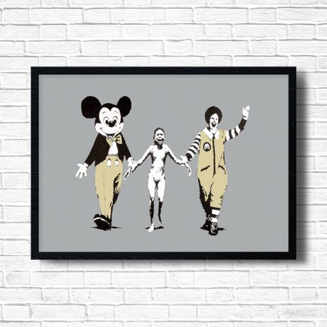 Banksy Napalm Mickey & Mcdonald Print Urban Street Art Poster - image 1