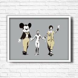Banksy Napalm Mickey & Mcdonald Print Urban Street Art Poster - thumbnail 3