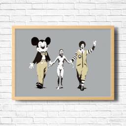 Banksy Napalm Mickey & Mcdonald Print Urban Street Art Poster - thumbnail 2