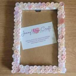 Recycled Pink Acrylic Button Photo Frame 4 X 6 Inches - thumbnail 4