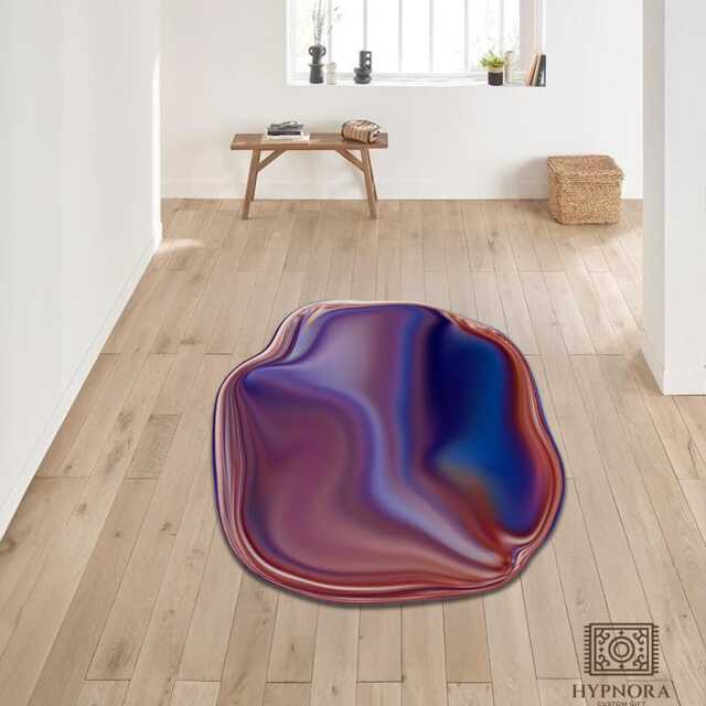 Irregular Colorful Shaped Rug 3D Vortex Mat - image 1