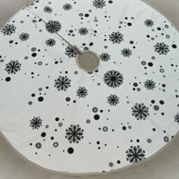 Snowflake Ornament Christmas Tree Skirt Xmas Holiday Decor Swedish Snowflakes Trees - thumbnail 3