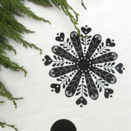 Snowflake Ornament Christmas Tree Skirt Xmas Holiday Decor Swedish Snowflakes Trees - thumbnail 4