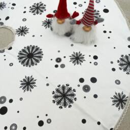 Snowflake Ornament Christmas Tree Skirt Xmas Holiday Decor Swedish Snowflakes Trees - thumbnail 2
