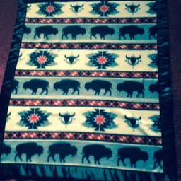 Southwestern Style Polar Fleece/Baby Blanket With Satin Binding/30x36 Inch/Nursery/Indian Blanket/Baby Shower/Gift/Valentine Baby - thumbnail 2