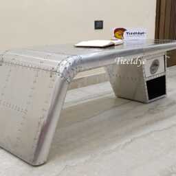 Tieetdye Aviator Coffee Table With One Drawer & Shelve - thumbnail 3