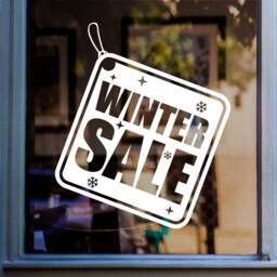 Winter Sale Shop Window Sticker Vinyl Decal Retail Display - thumbnail 1
