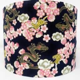 Dragon & Tiger Lampshade Asian Style Oriental Lamp Shade