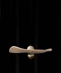 Beige Handmade Ceramic Chandelier Modern Wabi Sabi Pendant - thumbnail 1
