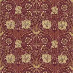 William Morris, Honeysuckle & Tulip, Brown, Beige Gold Linen Cushion Cover, Throw Pillow Homeware Decor - thumbnail 4