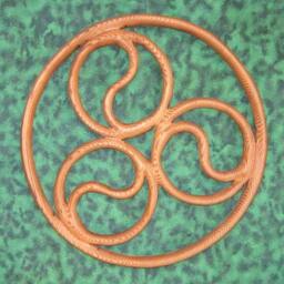 Celtic Triple Spiral Newgrange Wood Carving, Yin Yang Symbol Balance & Movement, Irish Heritage Decor, Triskele Triskelion Wall Hanging - thumbnail 1