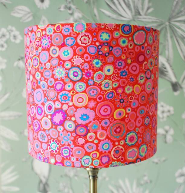 Handmade Kaffe Fassett Drum Lampshade Colourful Floral Home Decor - image 1