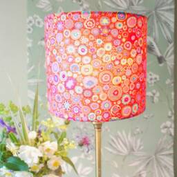 Handmade Kaffe Fassett Drum Lampshade Colourful Floral Home Decor - thumbnail 2