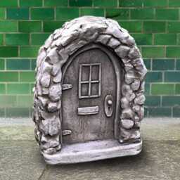 Concrete Fairy Door With Stone Arch Garden Fantasy Sculpture Cement Enchanted Figurine Outdoor Yard Ornament Whimsical Home Decoration - thumbnail 3