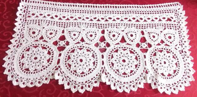 Hand-Crocheted Window Curtain, French Craftsmanship, Created By Sylvette Raisonnier, The Baby Owls - image 1
