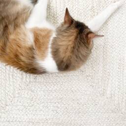 Extra Large Jute Rug in Warm White. Ecologic & Herb Dye Rug. Fiber Original Rugs. Vegan Organic Feng Shui Home - thumbnail 3