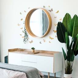 Warm Beige Butterfly Wall Decals, Eco Friendly Stickers - thumbnail 2