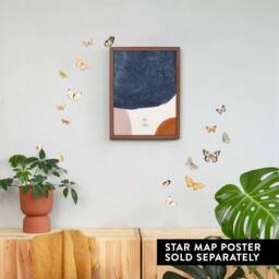 Warm Beige Butterfly Wall Decals, Eco Friendly Stickers - thumbnail 3
