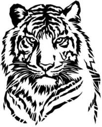 Tiger Head Car Bonnet Side Sticker Vinyl Decal Wall Art Hood Graphic Window Door Body Panel Van Sign Motorhome Campervan Fun