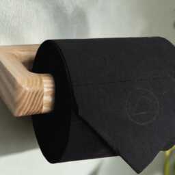 Toilet Paper Holder Made From Solid Ash, Wooden Screw-Mounted, Minimalist Bathroom Accessories - thumbnail 3