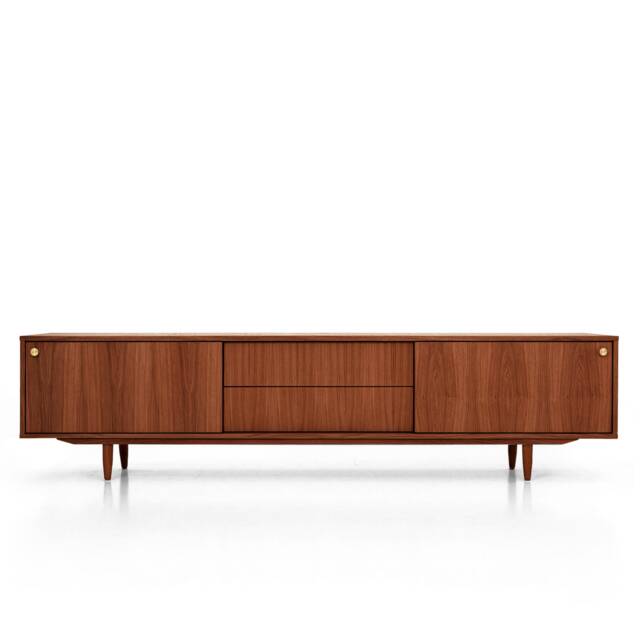 Mid-Century Sideboard, Dresser, Commode, Japandi Furniture, Credenza Made Of Oak Veneer - Teaok Colour Livlo T-S01 - image 1