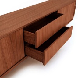 Mid-Century Sideboard, Dresser, Commode, Japandi Furniture, Credenza Made Of Oak Veneer - Teaok Colour Livlo T-S01 - thumbnail 4