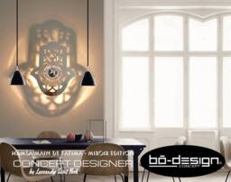 Main Of Fatima, Oriental Luminaire, Wall Lamp, 50 Or 70 cm Mirror, 60 W 220 Volts, Fatima Hand Hamsa - thumbnail 1