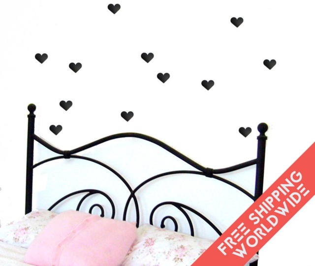 Heart Black Wall Decals Stickers Decor Modern & Scandinavian - image 1