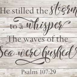 Psalms Wall Decal, He Stilled The Storm To A Whisper The Waves Of Sea Were Hushed, Vinyl Wall Letter Sticker Home Decor Vinyl Only Bc823 - thumbnail 2