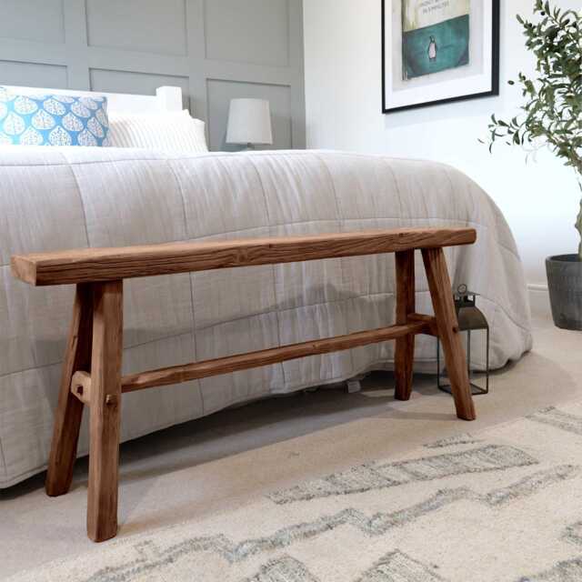 Reclaimed Wooden Bench - Rustic Driftwood Timber - Ben Simpson Furniture - image 1