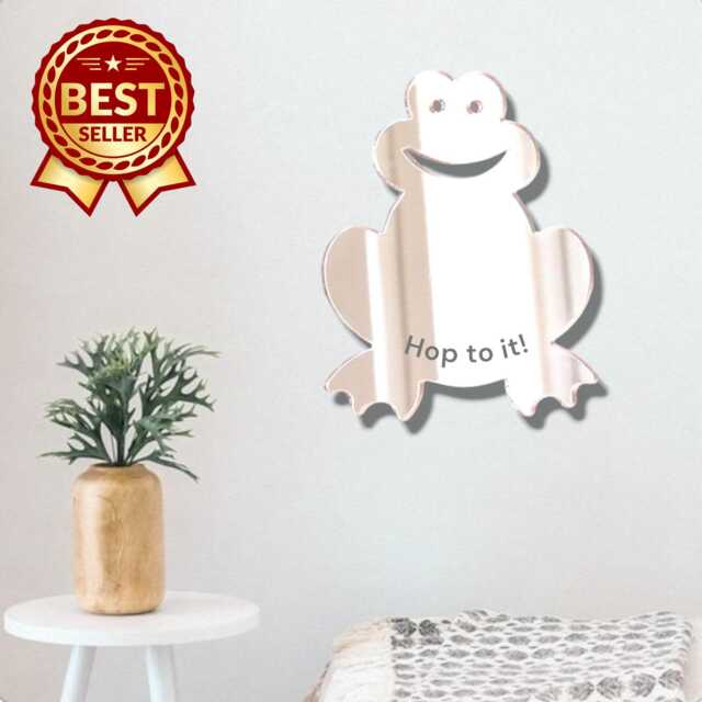 Frog Acrylic Mirror Wall Art Personalized Engraving Available - image 1