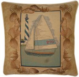 Sailing Yacht 270 Seaside Tapestry Cushion Cover Sham - thumbnail 1
