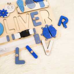 Personalized Baby Name Puzzle, Early Learning Busy Board, 1st Birthday Gift, Christmas Baby Gift, Toddler Gift Toy, Room Decor - thumbnail 4