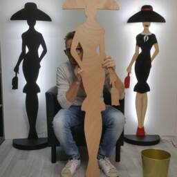 Black Silhouette Led Wall Lamp Glamorous Woman Design - thumbnail 4