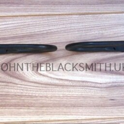 A Pair Of Hand Forged Wrought Iron Scrolled Curtain Holdbacks Blacksmith Made, Satin Black Finish - thumbnail 4