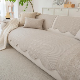 100% Cotton Sofa Cover Size Customizable Couch Protector, Anti-Slip Pet Cat Dog Cushion Pad