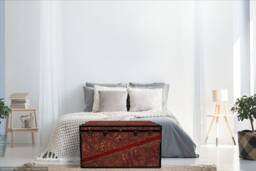 William Morris Wallpaper Steamer Trunk - Handmade Storage Bench Coffee Table Kids Toy Chest _ Sinatraarwi - thumbnail 1