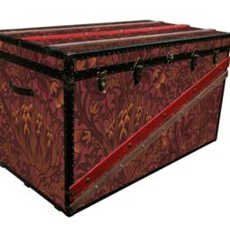 William Morris Wallpaper Steamer Trunk - Handmade Storage Bench Coffee Table Kids Toy Chest _ Sinatraarwi - thumbnail 3