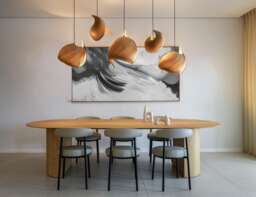 Japandi Lighting Dining Chandelier Organic Modern - Kitchen-And-Dining Ceiling Lamp-Wood Wabi Sabi Pendant Light For Fall Home Decor Wing
