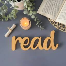 Read Wooden Letters, Sign Nursery Wall Decor, Kids Bedroom Decor, Wall Decor, Playroom Hanging - thumbnail 1