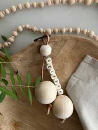 Personalised Wood & Vegan Leather Keyring Eco-Friendly Hygge Gift - thumbnail 1