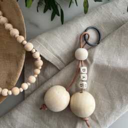 Personalised Wood & Vegan Leather Keyring Eco-Friendly Hygge Gift - thumbnail 3