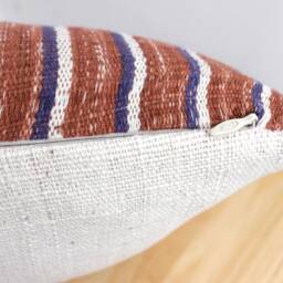 "Vintage Hmong Batik Pillow Cover Embroidered Ethnic Textile, 12"" X 20" - thumbnail 3