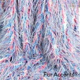 Mongolian Shag Faux Fur Throw Blanket - Pink, Blue, Cream, Minky Lining - thumbnail 3