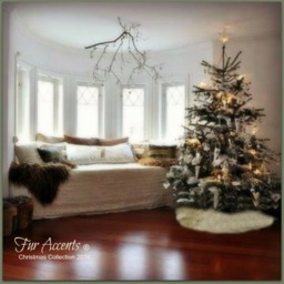 Shaggy Faux Sheepskin Christmas Tree Skirt - 18 Color Options - thumbnail 2