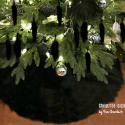 Shaggy Faux Sheepskin Christmas Tree Skirt - 18 Color Options - thumbnail 4