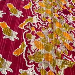Traditional Patchwork Kantha Quilt Reversible Block Print Cotton Handmade Throw - thumbnail 2